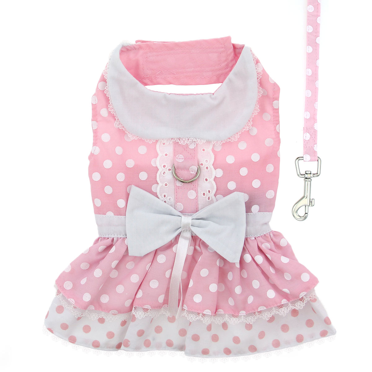 pink-polka-dot-lace-designer-dog-harness-dress-8167